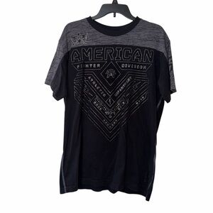 American Fighter The Buckle Charcoal and Black Graphic Tee size XL